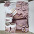 COFFRET QUEEN Coffret bébé Personnalisé  – 2 Ensembles + Couverture & 2 Doudous + protège carnet – Quantité Limitée